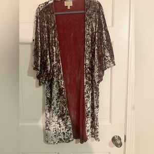 Velvet Kimono Cardigan